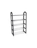 Alpina - Shoe Rack / Shelf / Stand 5-Tier 50x20x77 cm (Silver / Black)