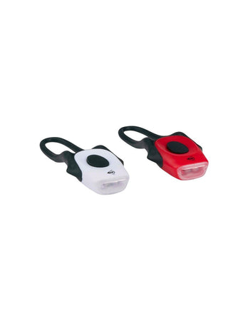 Dunlop - Set of Silicone Bicycle Lights Front and Rear LED