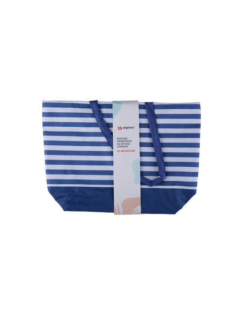 Alpina - Striped Beach Bag 49.3x16x34 cm (Navy / White)