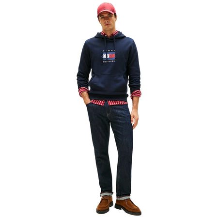 Tommy hilfiger felpa blu con cappuccio MW0MW41332DW5