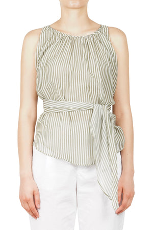 JUCCA Jucca - Top - 451695 - Verde/Bianco da donna