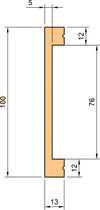 84ml-bancale-di-Battiscopa-SQUADRATO-BIANCO-Passacavo-100x13x2000mm-in-POLIMERI