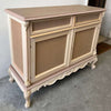 MOBILI 2G - Credenza 2 porte 2 cassetti classica barocco Legno grezzo 118x55x92