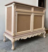MOBILI 2G - Credenza 2 porte 2 cassetti classica barocco Legno grezzo 118x55x92