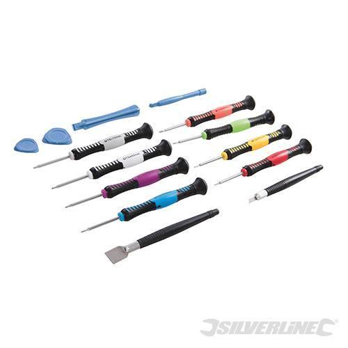 Silverline Kit per riparazione di tablet e telefoni 16pezzi - Eternal Brico
