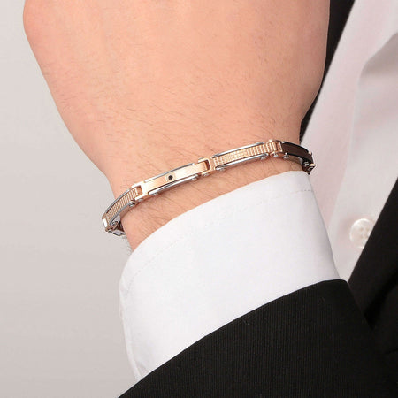 Bracciale MORELLATO uomo Urban acciaio oro rosa