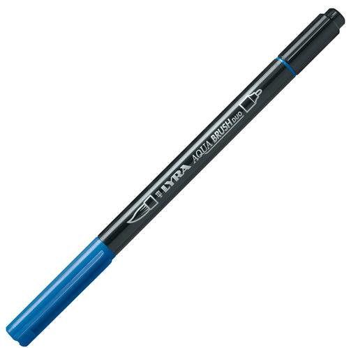 Pennarello A 2 Punte Aqua Brush Duo Blu Di Prussia Lyra