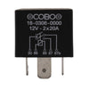 Relè doppio contatto 12V 2x20A Cobo