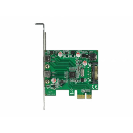 DeLOCK PCI Express x1 Card to 2 x external SuperSpeed USB (USB 3.2 Gen 1) USB Type-C female scheda di interfaccia e adattatore