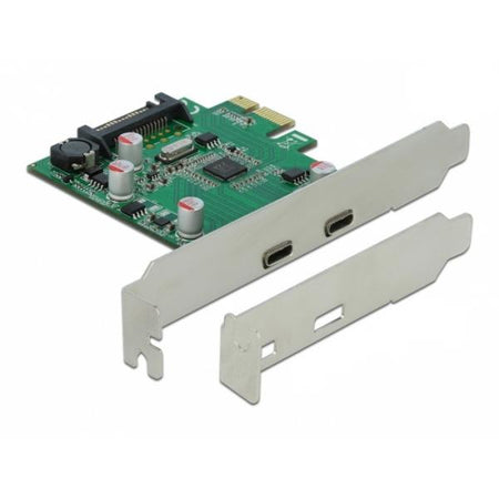 DeLOCK PCI Express x1 Card to 2 x external SuperSpeed USB (USB 3.2 Gen 1) USB Type-C female scheda di interfaccia e adattatore