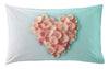 Set copripiumino federe parure copripiumino stampa digitale fotografica 100% Cotone Made in Italy  MATRIMONIALE CUORE DI PETALI