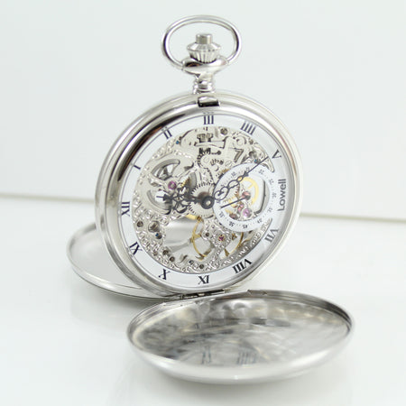 Orologio da tasca carica manuale Lowell con movimento a vista