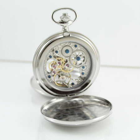 Orologio da tasca carica manuale Lowell con movimento a vista
