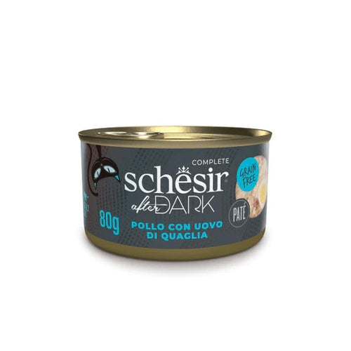 Schesir After Dark Pollo con Uovo di Quaglia Scatoletta per Gatti Adulti 80gr
