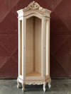 MOBILI 2G - Vetrina ad angolo 1 anta classica barocco Legno grezzo 89x66x214