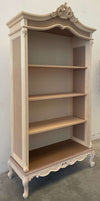 MOBILI 2G - Libreria a giorno 3 ripiani classica barocco Legno grezzo 114x47x217