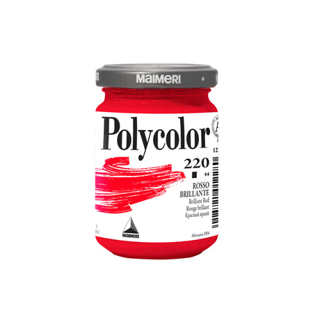 Colore Vinilico Polycolor Vasetto 140 Ml Rosso Brillante Maimeri