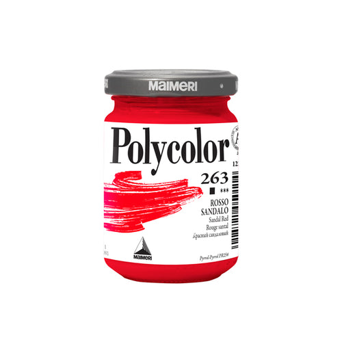 Colore Vinilico Polycolor Vasetto 140 Ml Rosso Sandalo Maimeri