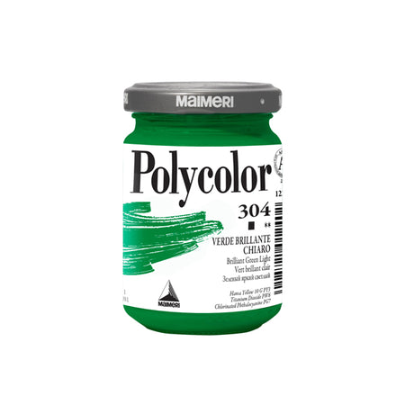 Colore Vinilico Polycolor Vasetto 140 Ml Verde Brillante Chiaro Maimeri
