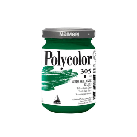 Colore Vinilico Polycolor Vasetto 140 Ml Verde Brillante Scuro Maimeri