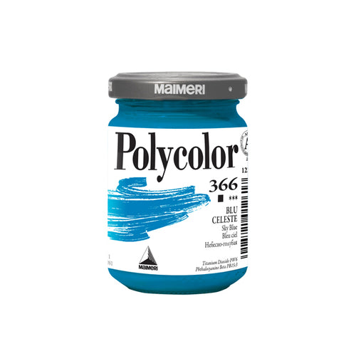 Colore Vinilico Polycolor Vasetto 140 Ml Celeste Maimeri
