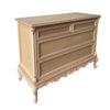 MOBILI 2G - Cassettiera 4 cassetti classica barocco Legno grezzo 134x56x102