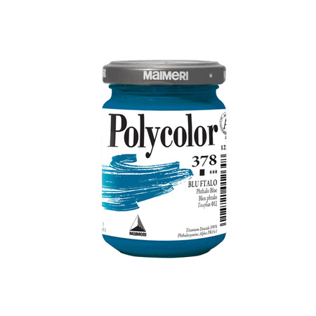 Colore Vinilico Polycolor Vasetto 140 Ml Blu Ftalo Maimeri