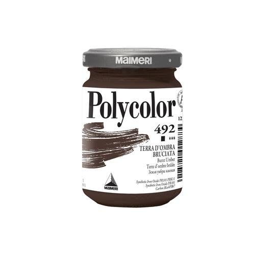 Colore Vinilico Polycolor Vasetto 140 Ml Terra D'Ombra Bruciata Maimeri