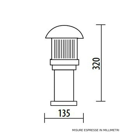 Lampioncino Lampadari Bartalini MINILITE ML 03 310 E27 LED duralighting lampada terra
