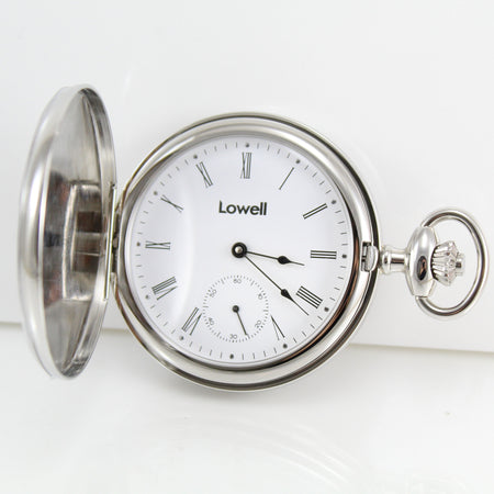 Orologio da tasca carica manuale Lowell con treno Parsifal