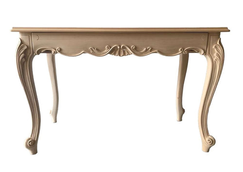 MOBILI 2G - scrivania 1 cassetto classica barocco Legno grezzo 121x62x79