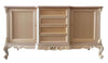 MOBILI 2G - Credenza 2 porte 4 cassetti classica barocco Legno grezzo 174x60x92