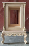 MOBILI 2G - Vetrina 1 anta classica barocco Legno grezzo 59x59x91