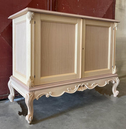 MOBILI 2G - Credenza 2 porte classica barocco Legno grezzo 118x56x92