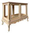 MOBILI 2G - Vetrina 2 ante classica barocco Legno grezzo 113x58x91