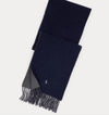 Sciarpa con Frange ! Ralph Lauren double-face in misto lana