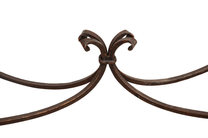 Biscottini Base Tavolo Biscottini Ferro Battuto Robusta Artigianale 195x65x74 per Piani