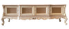 MOBILI 2G - Porta tv 4 ante classico barocco Legno grezzo 190x45x70