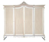 MOBILI 2G - Armadio 4 porte classico barocco Legno grezzo 225x73x230