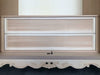 MOBILI 2G - Armadio 4 porte classico barocco Legno grezzo 225x73x230