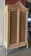 MOBILI 2G - Armadio 2 porte classico barocco Legno grezzo 114x63x214