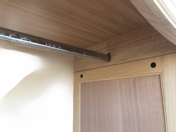 MOBILI 2G - Armadio 2 porte classico barocco Legno grezzo 114x63x214