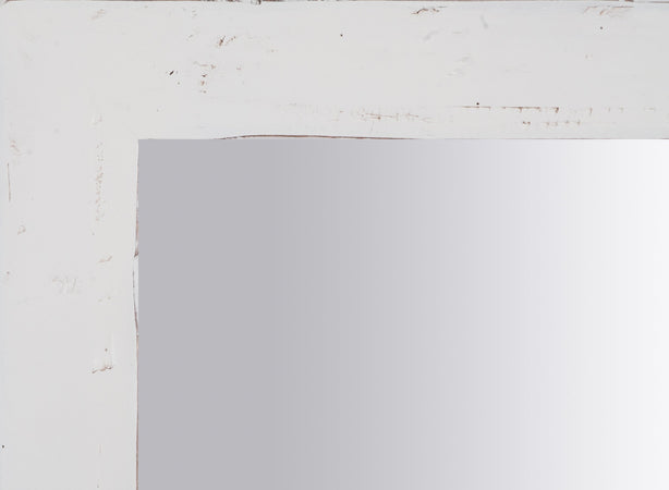 Biscottini Specchiera quadrata Biscottini 100x3x100 legno massello tiglio bianca anticata