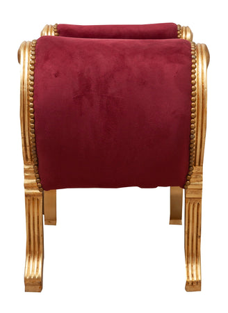 Biscottini Biscottini Panchetta Luigi XVI Stile Francese Intagliata Foglia Oro 130x55x75