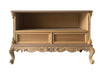 MOBILI 2G - Porta tv 2 cassetti classico barocco Legno grezzo 118x46x76