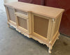 MOBILI 2G - Credenza 3 porte 1 cassetto classica barocco Legno grezzo 174x60x92