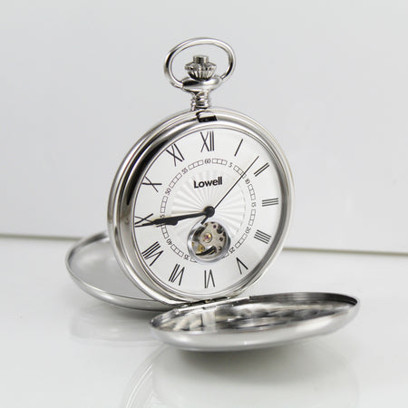 Orologio da tasca carica manuale Lowell con movimento a vista PO8131