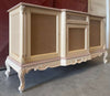 MOBILI 2G - Credenza 3 porte 1 cassetto classica barocco Legno grezzo 174x60x92
