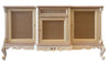 MOBILI 2G - Credenza 3 porte 1 cassetto classica barocco Legno grezzo 174x60x92