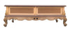 MOBILI 2G - Porta tv 2 cassetti classico barocco Legno grezzo 118x46x51